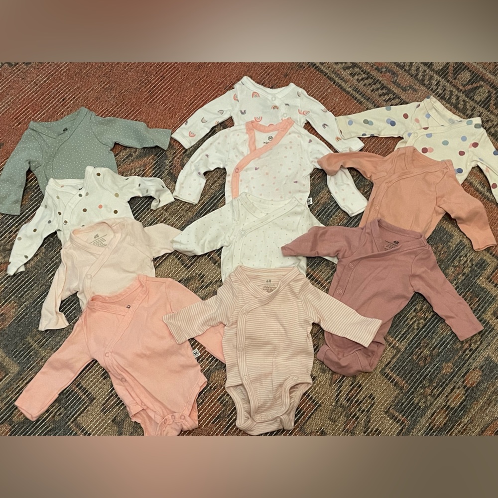 Long Sleeve Preemie Onesies - H&M, Carters